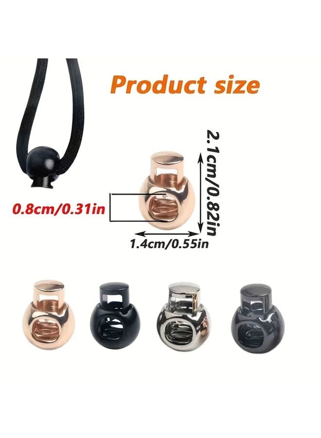 Silvery Metal Spring Buckle Set 6pcs Adjustable Shoelace Cord Fasteners - Image 3